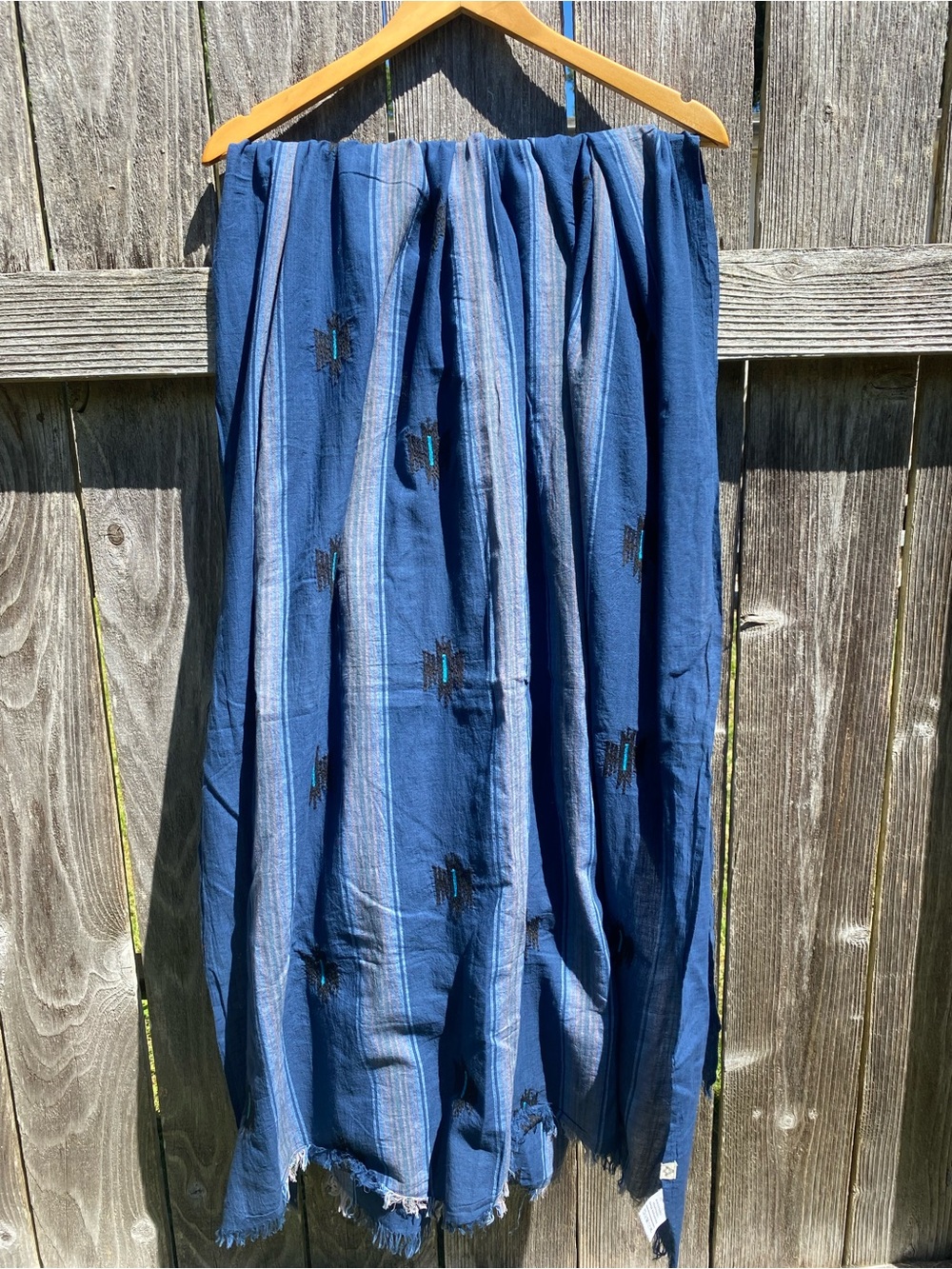 Bsbee Pareo Scarf khadi cotton in Indigo NWT
